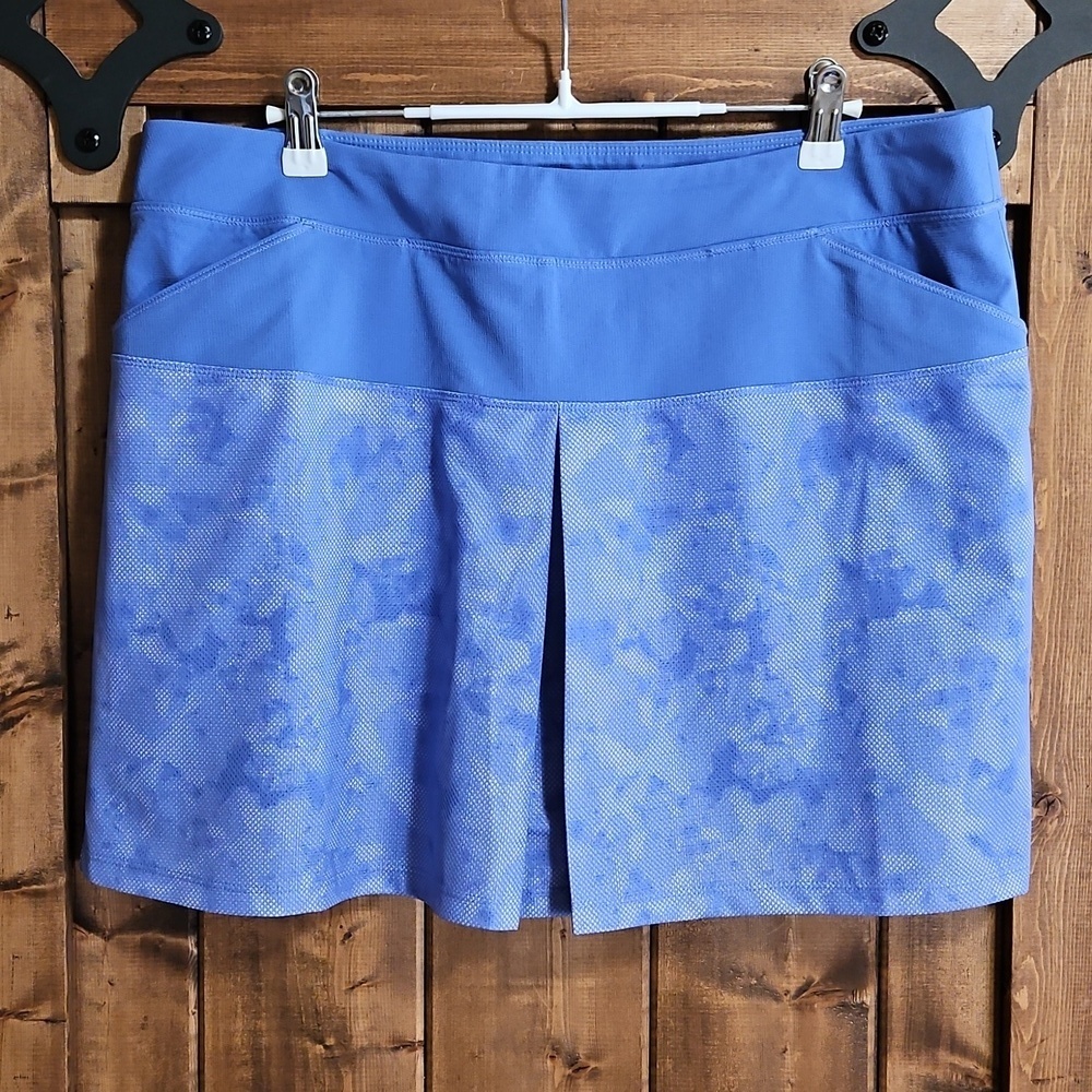 Adidas Ultimate 365 Printed Golf Athletic Skort In Perwinkle Blue Large